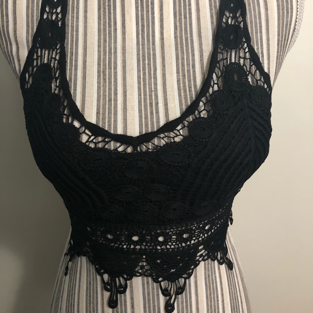 Crocheted crop top